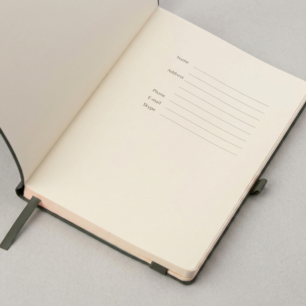 Notebook with soft cover